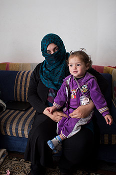 Syrian Refugee Mother and Baby